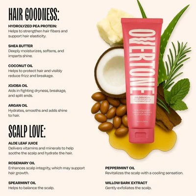 Overtone Golden Rose Hair Mask Semi-Permanent Hair Dye & Color Conditioner - New - Image 3