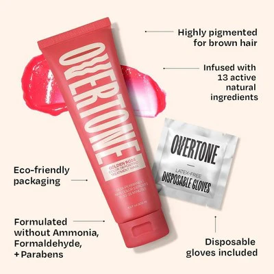 Overtone Golden Rose Hair Mask Semi-Permanent Hair Dye & Color Conditioner - New - Image 6