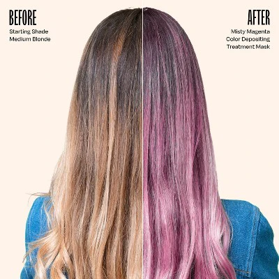 Overtone Misty Magenta Hair Mask Semi-Permanent Hair Dye & Color Conditioner Cotton Candy Pink for Brown; Blonde Hair - New - Image 2