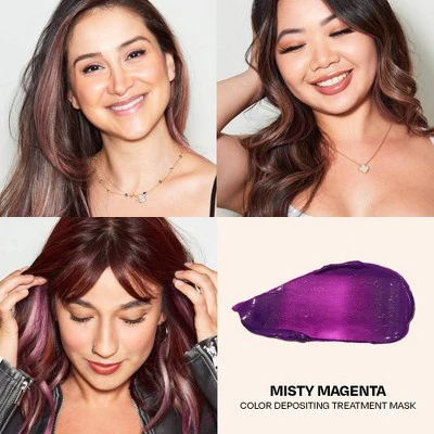 Overtone Misty Magenta Hair Mask Semi-Permanent Hair Dye & Color Conditioner Cotton Candy Pink for Brown; Blonde Hair - New - Image 5
