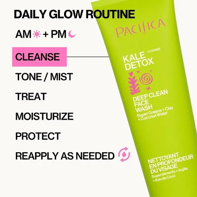 Pacifica Kale Detox Deep Cleansing Face Wash Scented 5 fl oz - Imperfect Container - Image 5