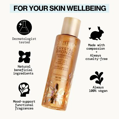 Pacifica Shimmering Body Oil Crystal Bronze 4 fl oz - Imperfect Container - Image 7