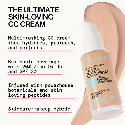 Pacifica Ultra CC Cream Radiant Foundation Warm/Light 1 fl oz - Imperfect Box - Image 2