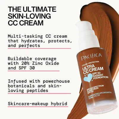 Pacifica Ultra CC Cream Radiant Foundation with SPF 17 Cool/Deep 1 fl oz - Missing Box - Image 2