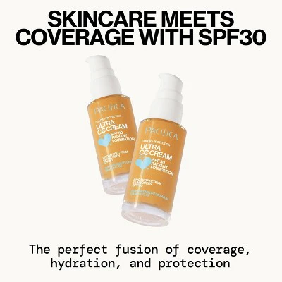 Pacifica Ultra CC Cream Radiant Foundation with SPF 17 Warm/Medium 1 fl oz - Imperfect Box - Image 7
