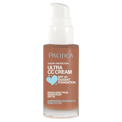 Pacifica Ultra CC Cream Radiant Foundation with SPF 17 Warm/Tan 1 fl oz - Imperfect Box