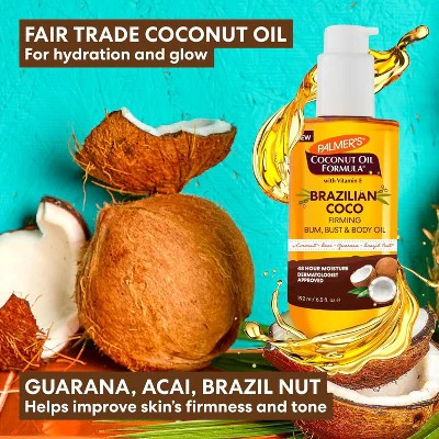Palmer's Brazilian Coco Firming Oil 6.5 fl oz - Small Amount Missing - Image 6