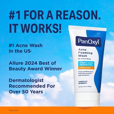 PanOxyl 10% Benzoyl Peroxide Acne Foaming Wash 5.5oz - Imperfect Box - Image 3