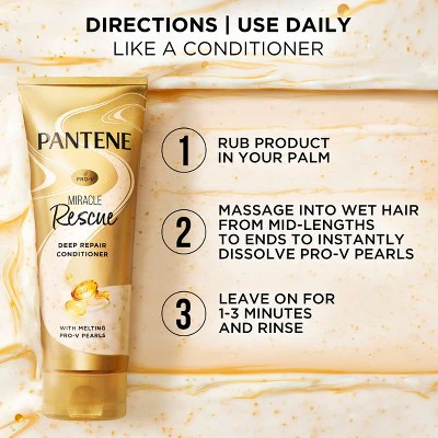 Pantene Pro-V Miracle Rescue Deep Repair Conditioner 8 fl oz - Imperfect Container - Image 5