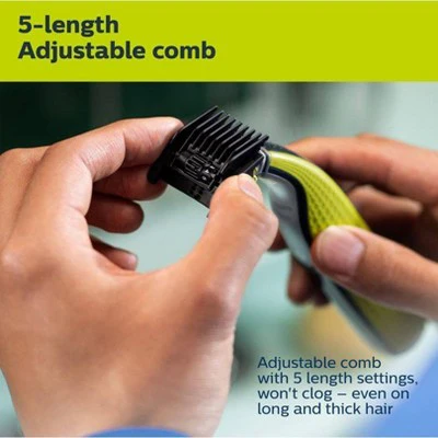 Philips Norelco OneBlade 360 Face & Body Rechargeable Men's Electric Shaver and Trimmer QP2834/70 - Imperfect Box - Image 11