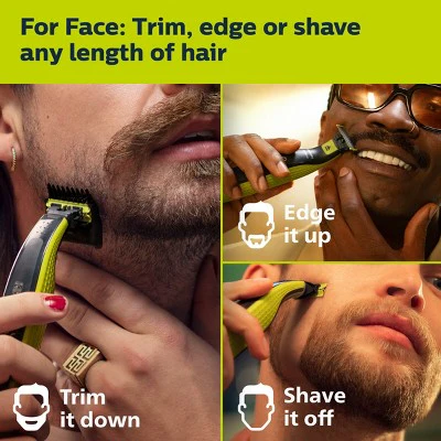 Philips Norelco OneBlade 360 Face Rechargeable Men's Electric Shaver and Trimmer QP2724/70 - Imperfect Box - Image 7