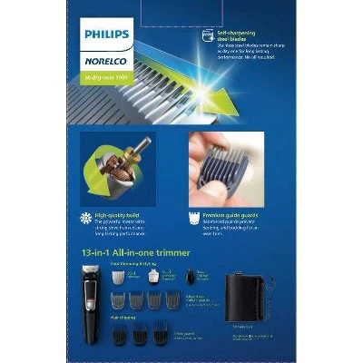 Philips Norelco Series 3000 Multigroom All-in-One Men's Rechargeable Electric Trimmer with 13 Attachments MG3740/40 - Imperfect Box - Image 3
