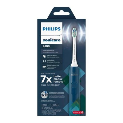 Philips Sonicare 4100 Plaque Control Rechargeable Electric Toothbrush HX3689/22 Navy - Imperfect Box - Image 4