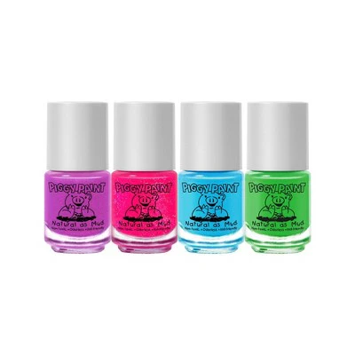 Piggy Paint Non-Toxic Nail Polish Set for Kids Stay Positive Rainbow 0.48 fl oz/4ct - Imperfect Box - Image 2