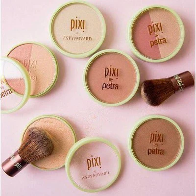 Pixi By Petra Beauty Blush Duo + Kabuki Brush Peach Honey 0.36oz - Imperfect Box - Image 3