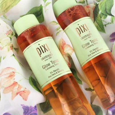 Pixi Skintreats Glow Tonic Glycolic Acid Exfoliating Toner 8.5 fl oz - Imperfect Container - Image 3