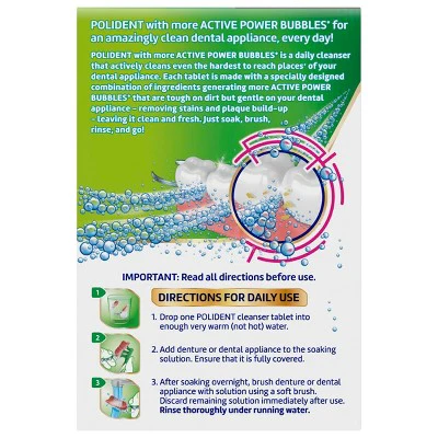 Polident Overnight Cleanser 90ct - Imperfect Box - Image 2