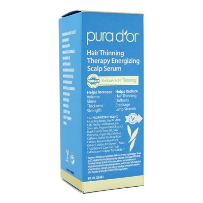 Pura d'or Hair Thinning Therapy Energizing Scalp Serum 4 fl oz - Imperfect Box - Image 2