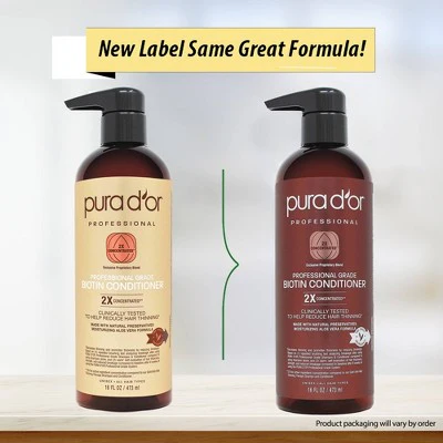 Pura d'or Professional Grade Biotin Conditioner 16 fl oz - Imperfect Container - Image 3