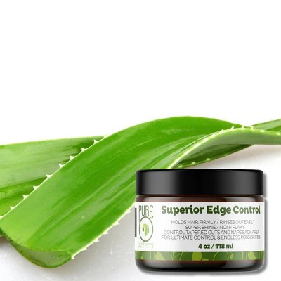 PureO Natural Superior Edge Control Hair Gel 4oz - Imperfect Container - Image 4