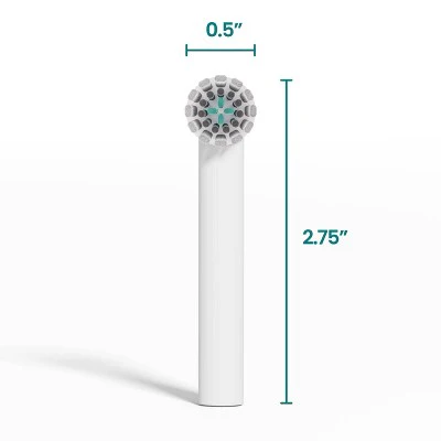 quip Rev Oscillating Brush Head Refill White 2pk - Imperfect Box - Image 4