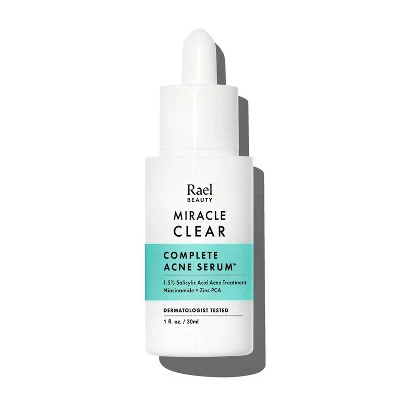 Rael Miracle Clear Complete Acne Treatment Face Serum 1oz - New