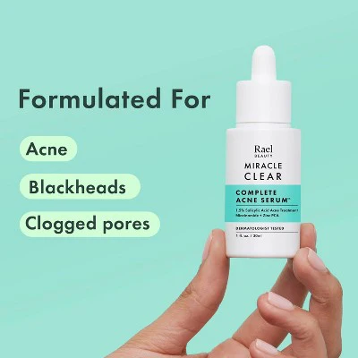 Rael Miracle Clear Complete Acne Treatment Face Serum 1oz - New - Image 4
