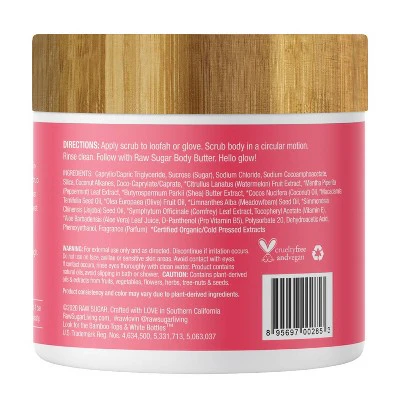 Raw Sugar Moisture Loving Sugar Scrub Watermelon + Fresh Mint 15oz - New - Image 3