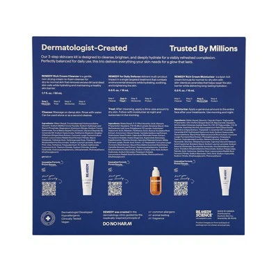 Remedy Skin Brightening 3-Piece Skincare Kit Gentle Cleanser Vitamin C Serum 2.7oz - Missing Box - Image 14