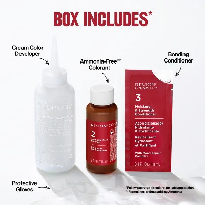 Revlon ColorSilk Permanent Hair Color with Bond Repair Complex 41 Medium Brown 4.4 fl oz - Imperfect Box - Image 11