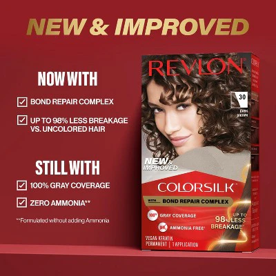 Revlon ColorSilk Permanent Hair Color with Bond Repair Complex 41 Medium Brown 4.4 fl oz - Imperfect Box - Image 4