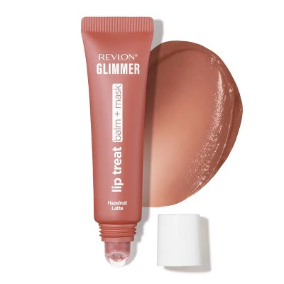 Revlon Glimmer Lip Treat Balm + Mask Overnight Hydration 006 Hazelnut Latte 0.4 fl oz - Imperfect Container