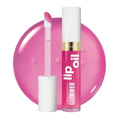 Revlon Super Lustrous Glimmer Lip Oil Moisturizing 004 Gone Rose 0.13 fl oz - New