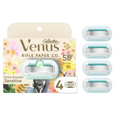 Rifle Paper Co. + Venus Deluxe Smooth Sensitive Razor Blade Refills 4ct - Imperfect Box - Image 6