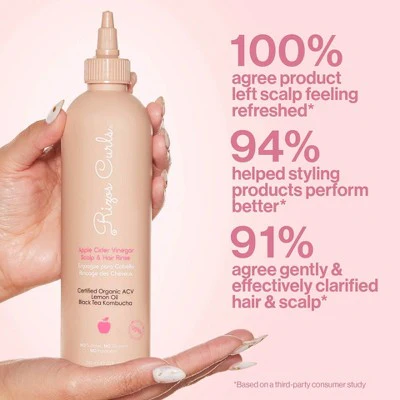 Rizos Curls Apple Cider Vinegar Scalp & Hair Rinse 10 fl oz - Imperfect Container - Image 6