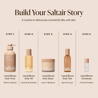 Saltair Nourishing Body Oil for Dewy and Glowing Skin Santal Bloom 4 fl oz - Small Amount Missing - Image 11