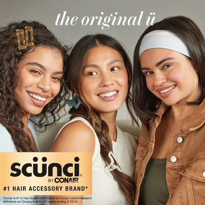 scunci Assorted Styles Claw Clips Matte Black All Hair 3pcs - Imperfect Box - Image 8