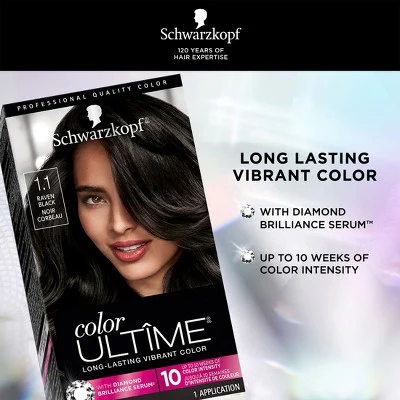 Schwarzkopf Color Ultime Permanent Color Raven Black - New - Image 3