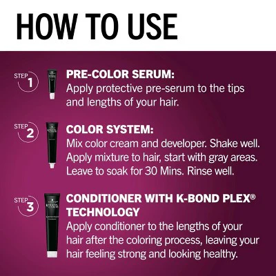 Schwarzkopf Keratin Permanent Hair Color Ruby Noir 2.08 fl oz - Imperfect Box - Image 6
