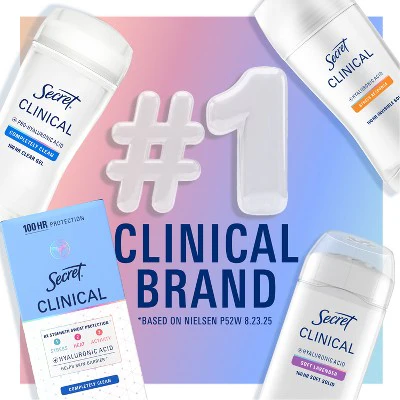 Secret Clinical 100HR Antiperspirant Deodorant for Women Stress Response 2.6 oz - Imperfect Box - Image 8
