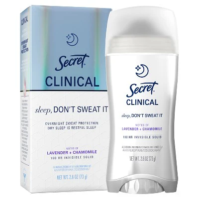 Secret Clinical 100HR Relief & Comfort Overnight Deodorant Lavender & Chamomile 2.6oz - Imperfect Box - Image 10