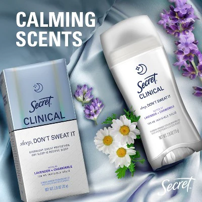 Secret Clinical 100HR Relief & Comfort Overnight Deodorant Lavender & Chamomile 2.6oz - Imperfect Box - Image 3