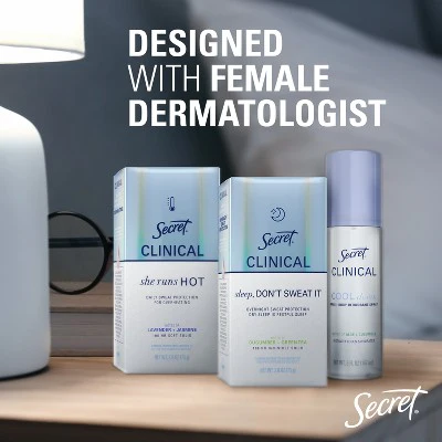 Secret Clinical 100HR Relief & Comfort Overnight Deodorant Lavender & Chamomile 2.6oz - Imperfect Box - Image 8