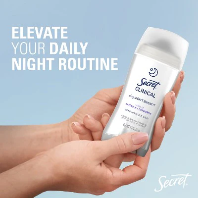 Secret Clinical 100HR Relief & Comfort Overnight Deodorant Lavender & Chamomile 2.6oz - Imperfect Box - Image 9
