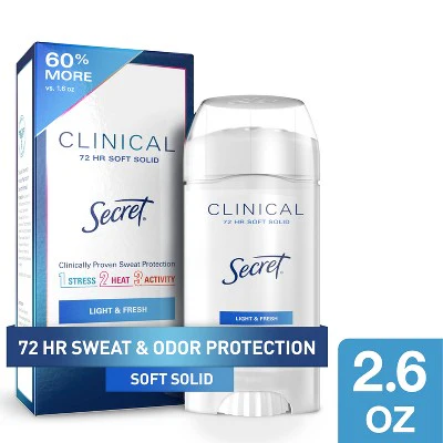 Secret Clinical Strength Solid Antiperspirant & Deodorant 2.6oz - Imperfect Box - Image 10