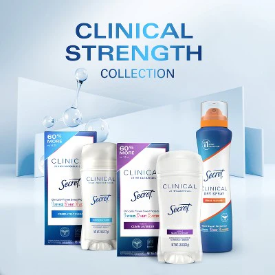 Secret Clinical Strength Solid Antiperspirant & Deodorant 2.6oz - Imperfect Box - Image 9