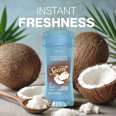 Secret Fresh Clear Gel Antiperspirant & Deodorant Coconut Scent 2.6oz - New - Image 7