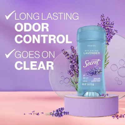 Secret Fresh Clear Gel Deodorant Relaxing Lavender 2.6oz/2pk - Imperfect Box - Image 3