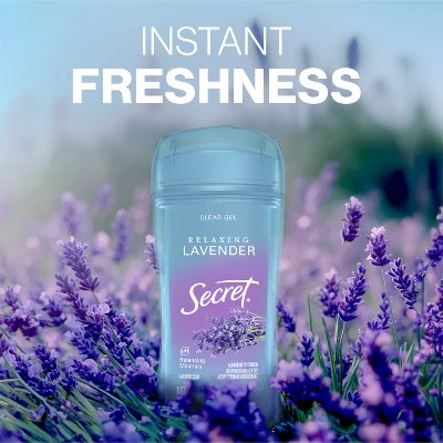 Secret Fresh Clear Gel Deodorant Relaxing Lavender 2.6oz/2pk - Imperfect Box - Image 7