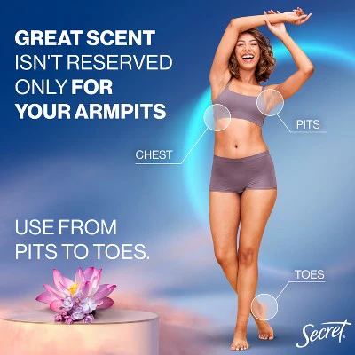Secret Whole Body Deodorant Spray Lilac & Waterlily Aluminum-Free 3.5oz - Missing Lid - Image 6